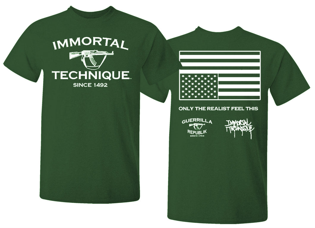 IMMORTAL TECHNIQUE T-SHIRT - HUNTER GREEN